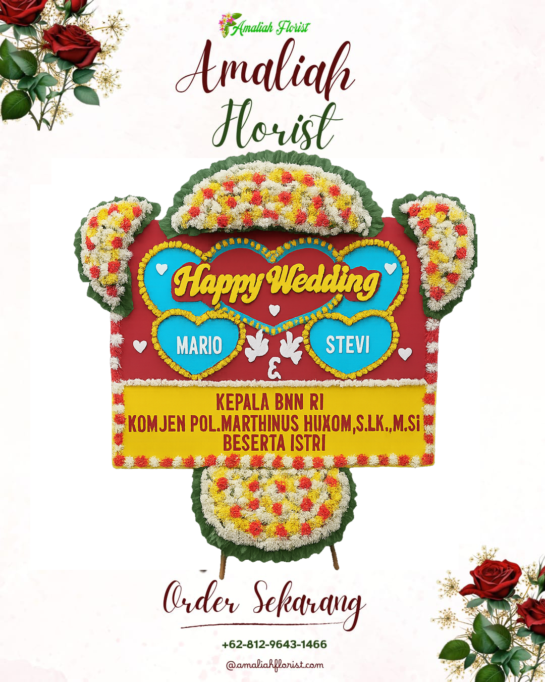 Papan Bunga Pernikahan Sorawolio